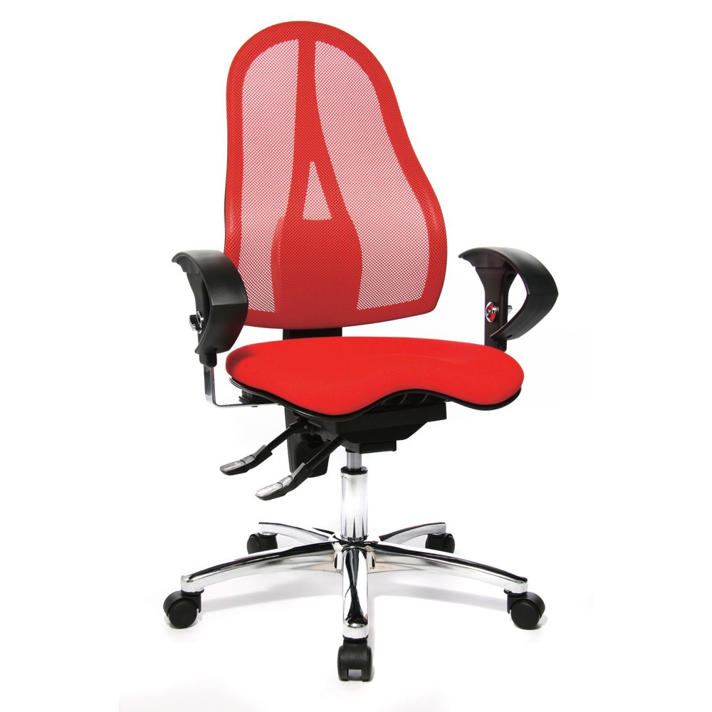 Produktabbildung Nr. 7: Topstar® Bürodrehstuhl Ortho 15, Netzrücken, höhenverstellbare Armlehnen, anthrazit