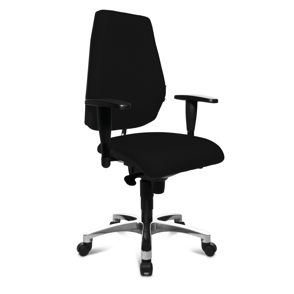 Produktabbildung: Topstar® Bürodrehstuhl Ortho 30, höhen- u. breitenverstellbare Armlehnen, schwarz