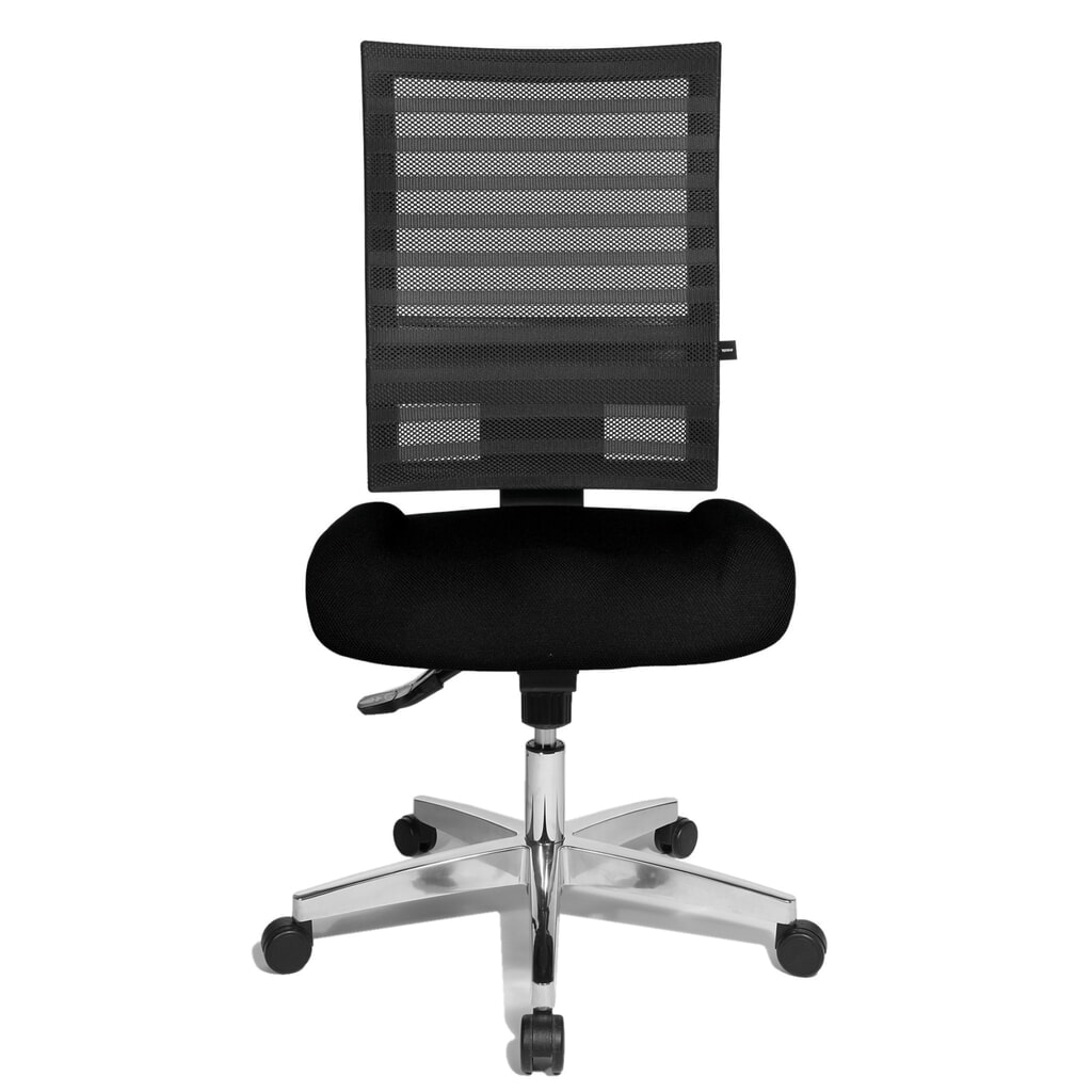 Topstar® Bürodrehstuhl P91-NET, Netzrücken schwarz, Sitz schwarz Produktabbildung: Topstar® Bürodrehstuhl P91-NET, Netzrücken schwarz, Sitz schwarz