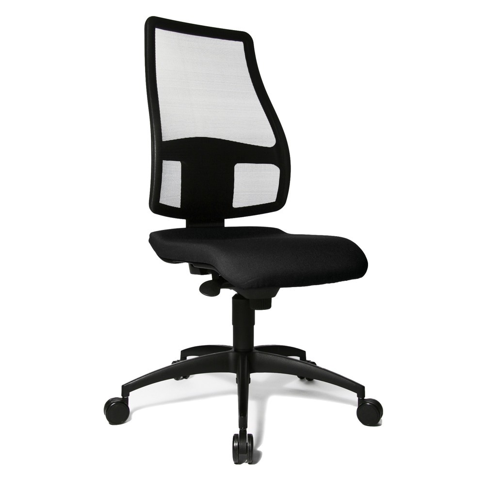 Produktabbildung: Topstar® Bürodrehstuhl Syncro, atmungsaktiver Netzrücken, schwarz