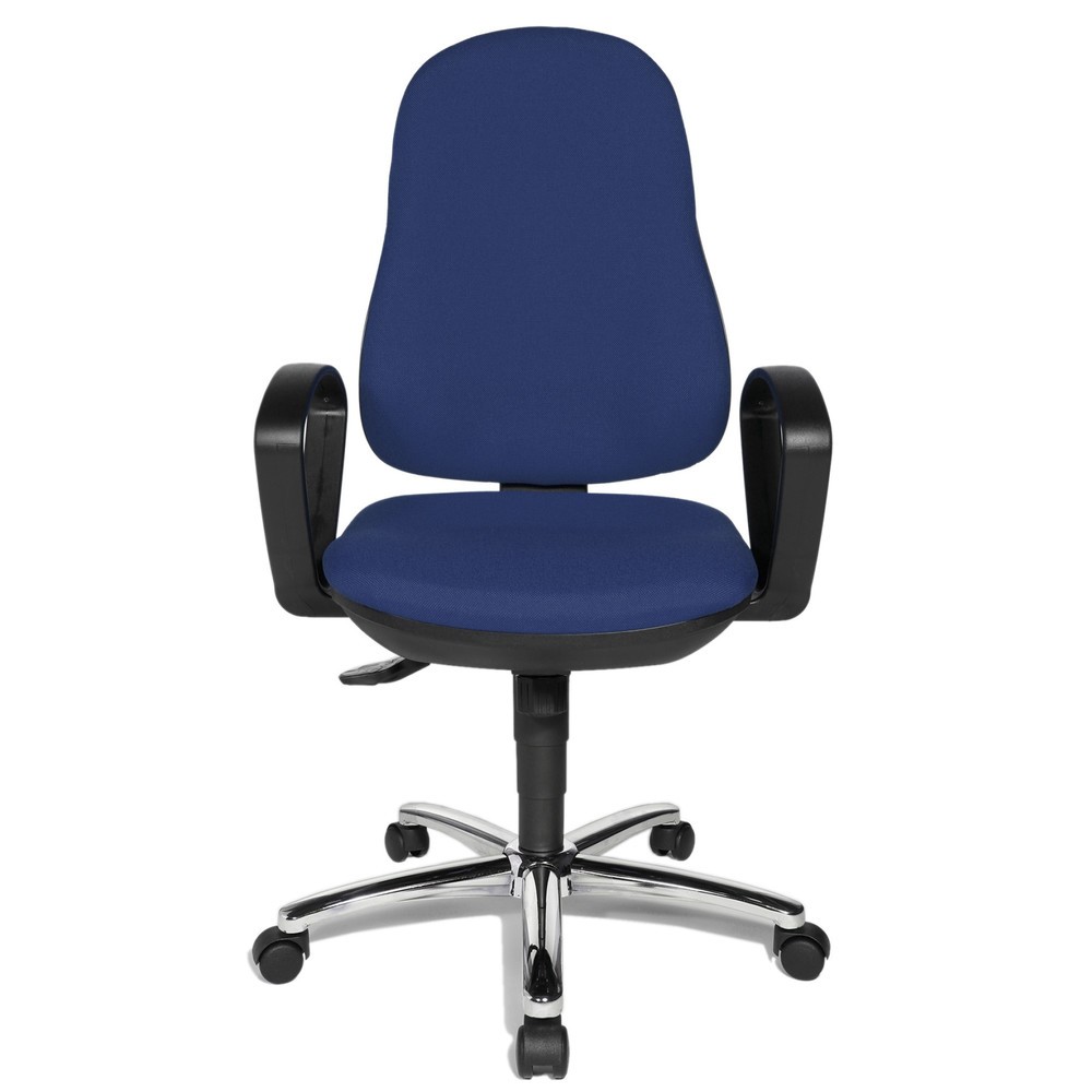 Produktabbildung: Topstar® Bürodrehstuhl  Syncro-Steel II, Rückenlehne gepolstert, blau