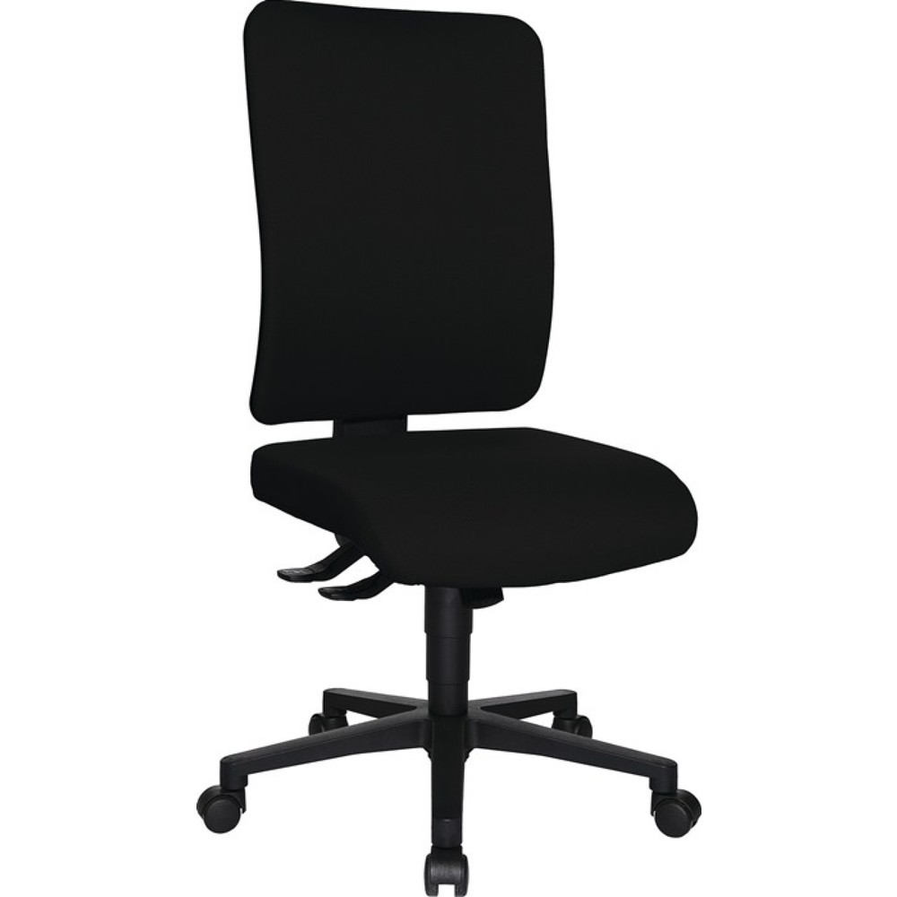 Illustration du produit: Siège de bureau pivotant TOPSTAR, noir 450-550 mm, avec système synchrone, sans accoudoirs capacité de charge 110 kg