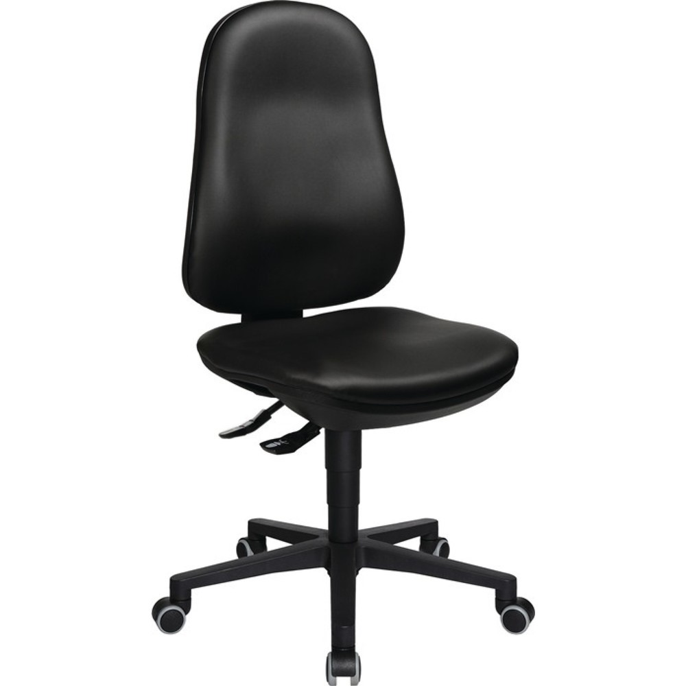 Illustration du produit: Chaise de travail pivotante Topstar® Point 70, rembourrage similicuir noir, roulettes, 410-530 mm