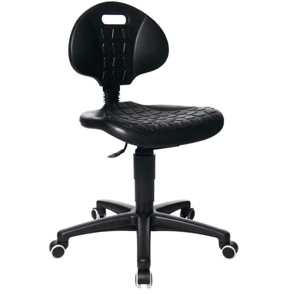 Illustration du produit: Chaise de travail pivotante Topstar® Tec 20, mousse polyuréthane noir, roulettes, 410-540 mm