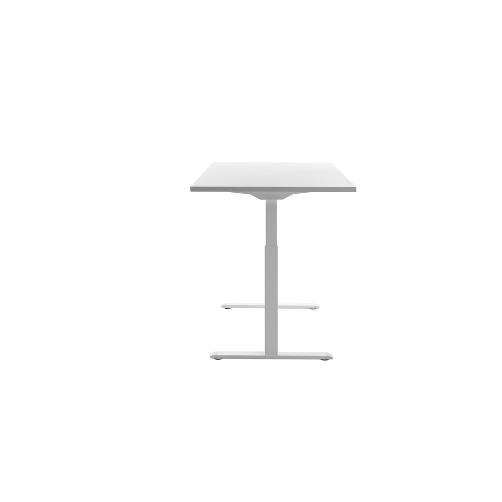 Produktabbildung Nr. 2: Topstar® Elektrisch höhenverstellbarer Schreibtisch E-Table, T-Fuß, BxT 1.600 x 800 mm, weiß/weiß