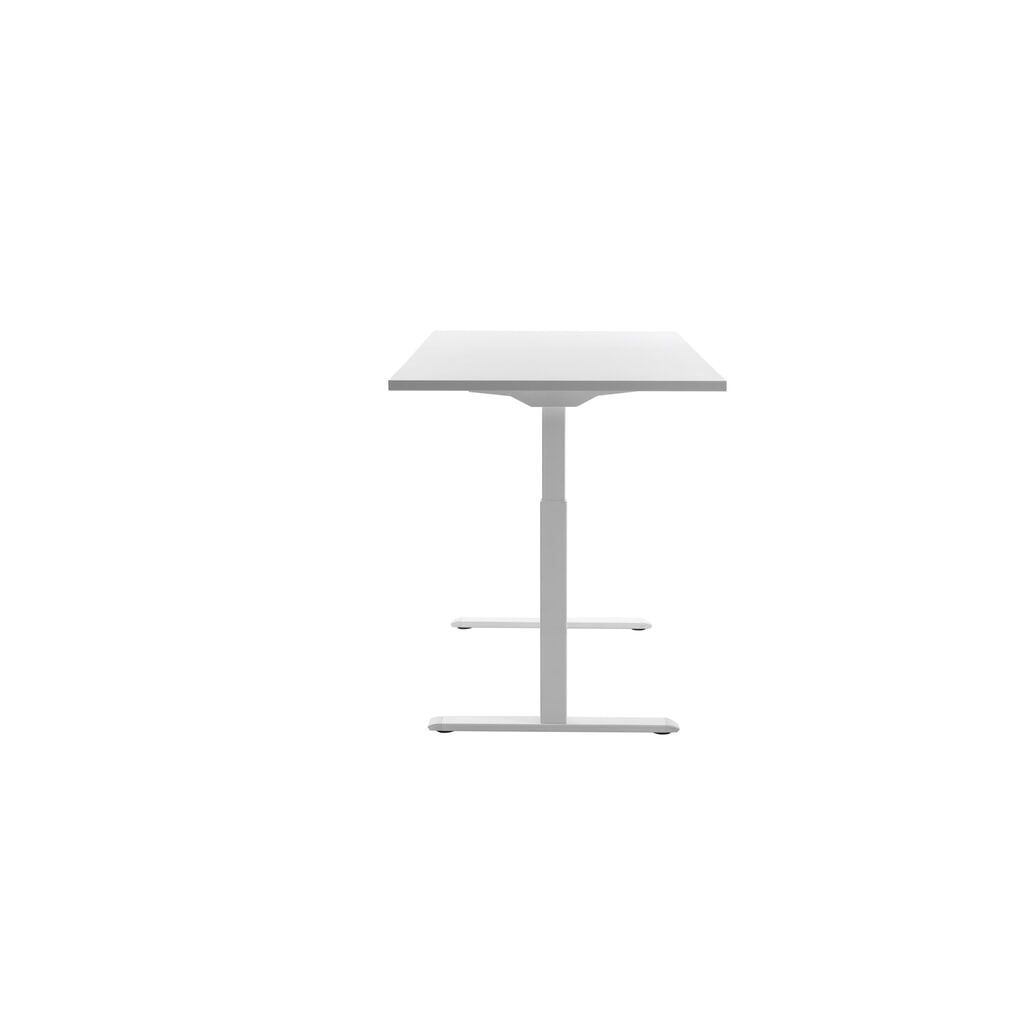 Produktabbildung Nr. 2: Topstar® Elektrisch höhenverstellbarer Schreibtisch E-Table, T-Fuß, BxT 1.600 x 800 mm, weiß/weiß