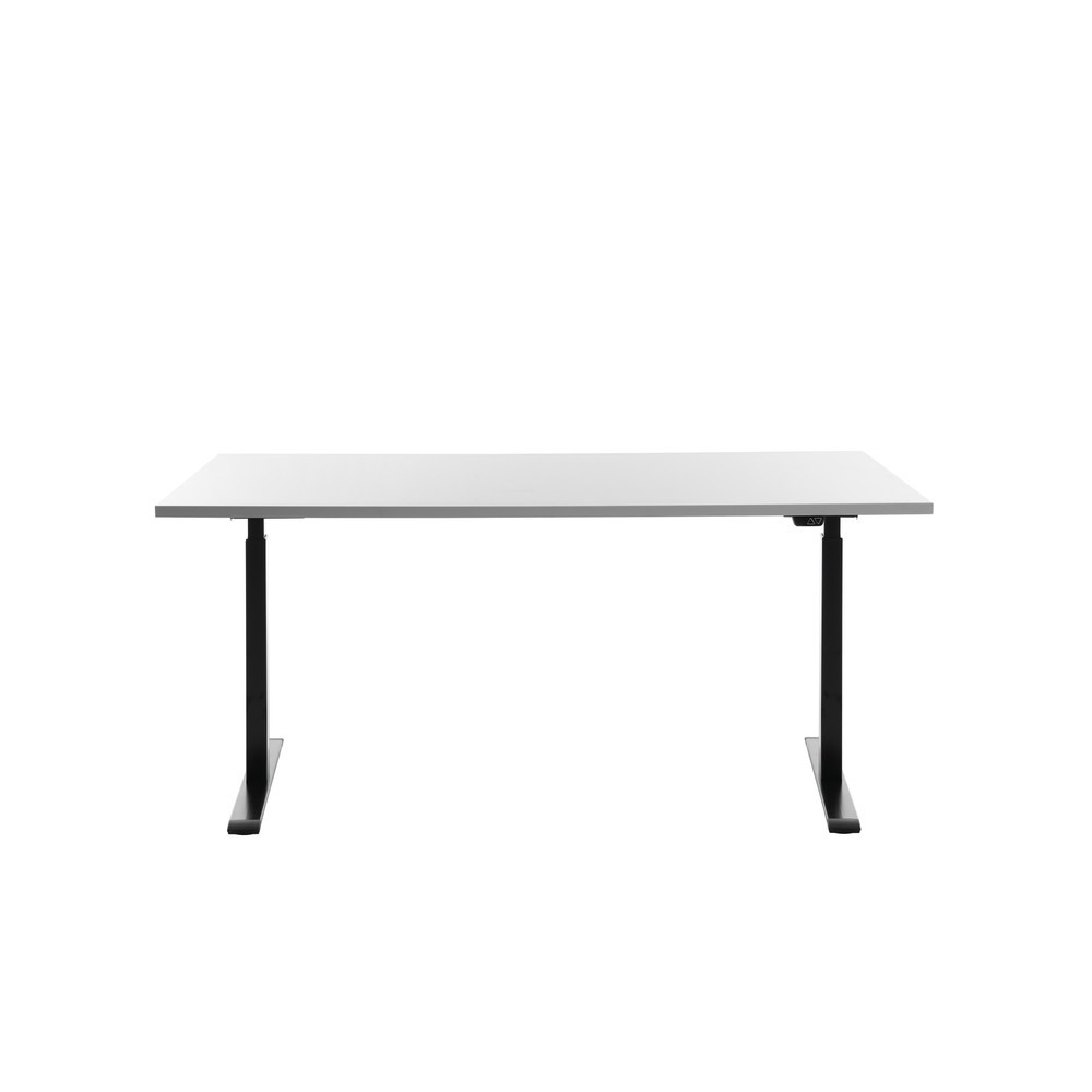 Produktabbildung Nr. 1: Topstar® Elektrisch höhenverstellbarer Schreibtisch E-Table, T-Fuß, BxT 1.600 x 800 mm, weiß/schwarz