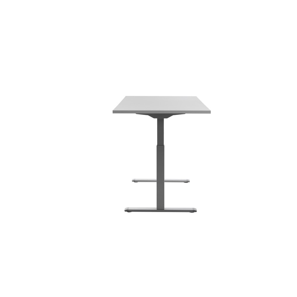 Produktabbildung Nr. 2: Topstar® Elektrisch höhenverstellbarer Schreibtisch E-Table, T-Fuß, BxT 1.600 x 800 mm, grau/lichtgrau