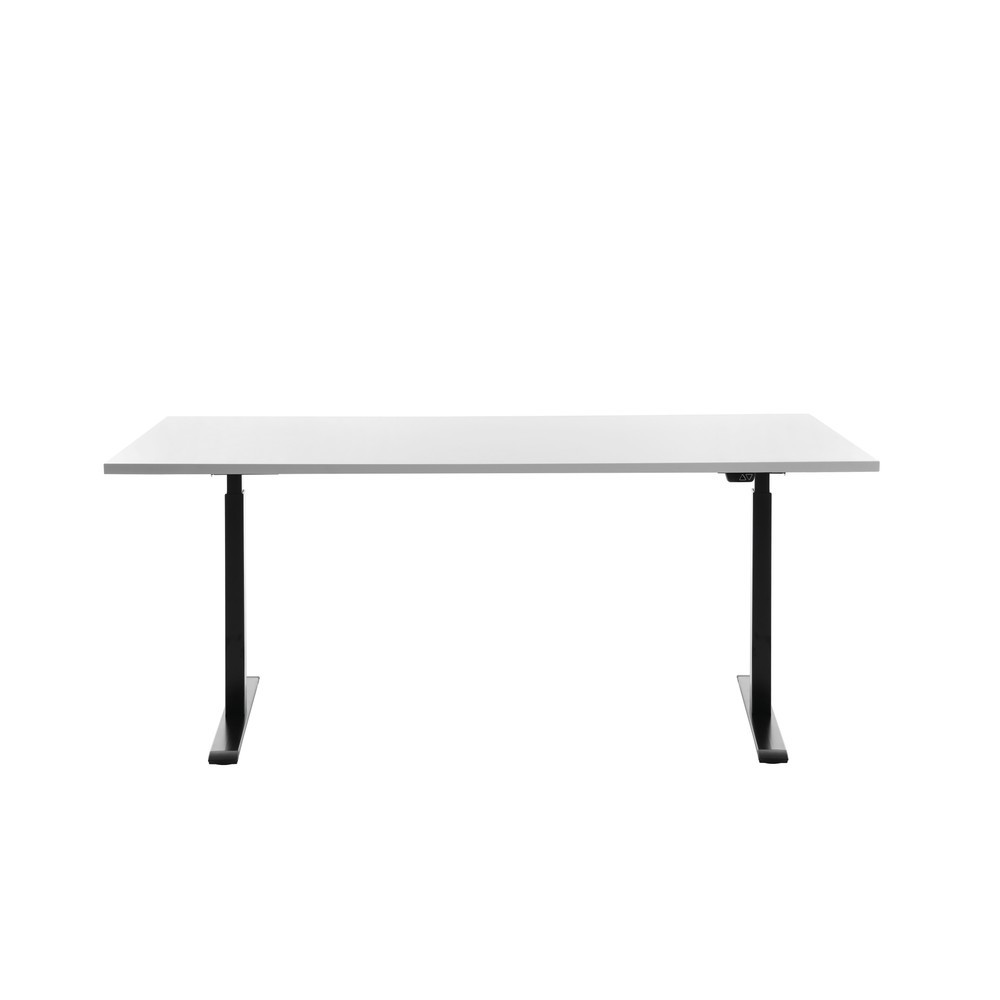 Produktabbildung Nr. 1: Topstar® Elektrisch höhenverstellbarer Schreibtisch E-Table, T-Fuß, BxT 1.800 x 800 mm, weiß/schwarz