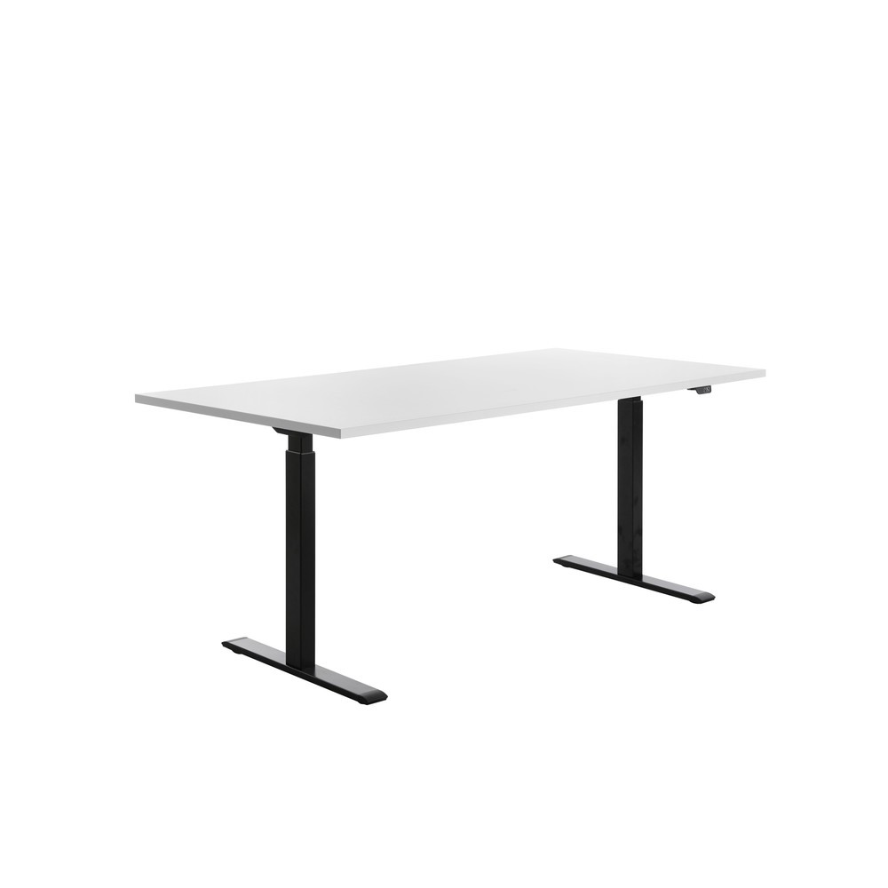 Produktabbildung Nr. 3: Topstar® Elektrisch höhenverstellbarer Schreibtisch E-Table, T-Fuß, BxT 1.800 x 800 mm, weiß/schwarz
