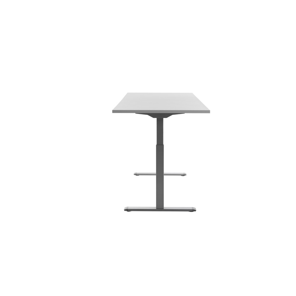 Produktabbildung Nr. 2: Topstar® Elektrisch höhenverstellbarer Schreibtisch E-Table, T-Fuß, BxT 1.800 x 800 mm, grau/lichgrau