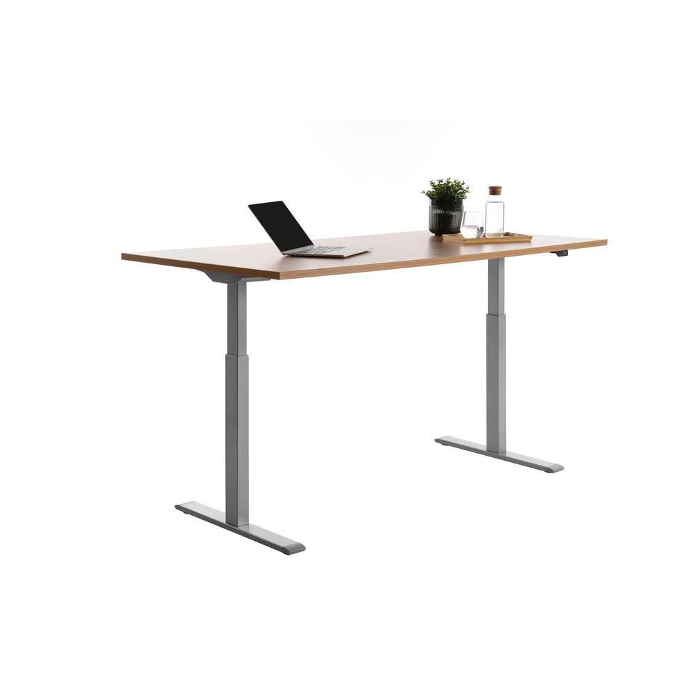 Produktabbildung Nr. 4: Topstar® Elektrisch höhenverstellbarer Schreibtisch E-Table, T-Fuß, BxT 1.800 x 800 mm, Buche/lichtgrau