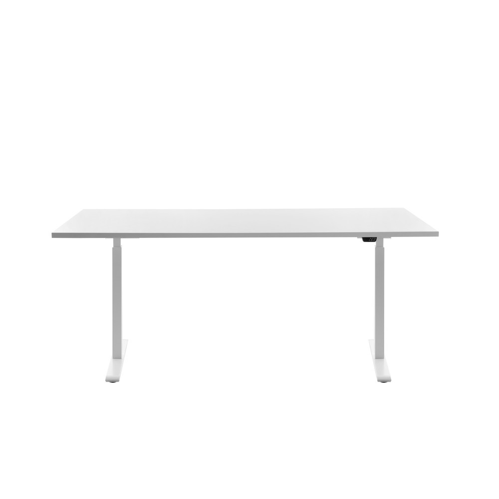 Produktabbildung Nr. 1: Topstar® Elektrisch höhenverstellbarer Schreibtisch E-Table, T-Fuß, BxT 1.800 x 800 mm, weiß/weiß