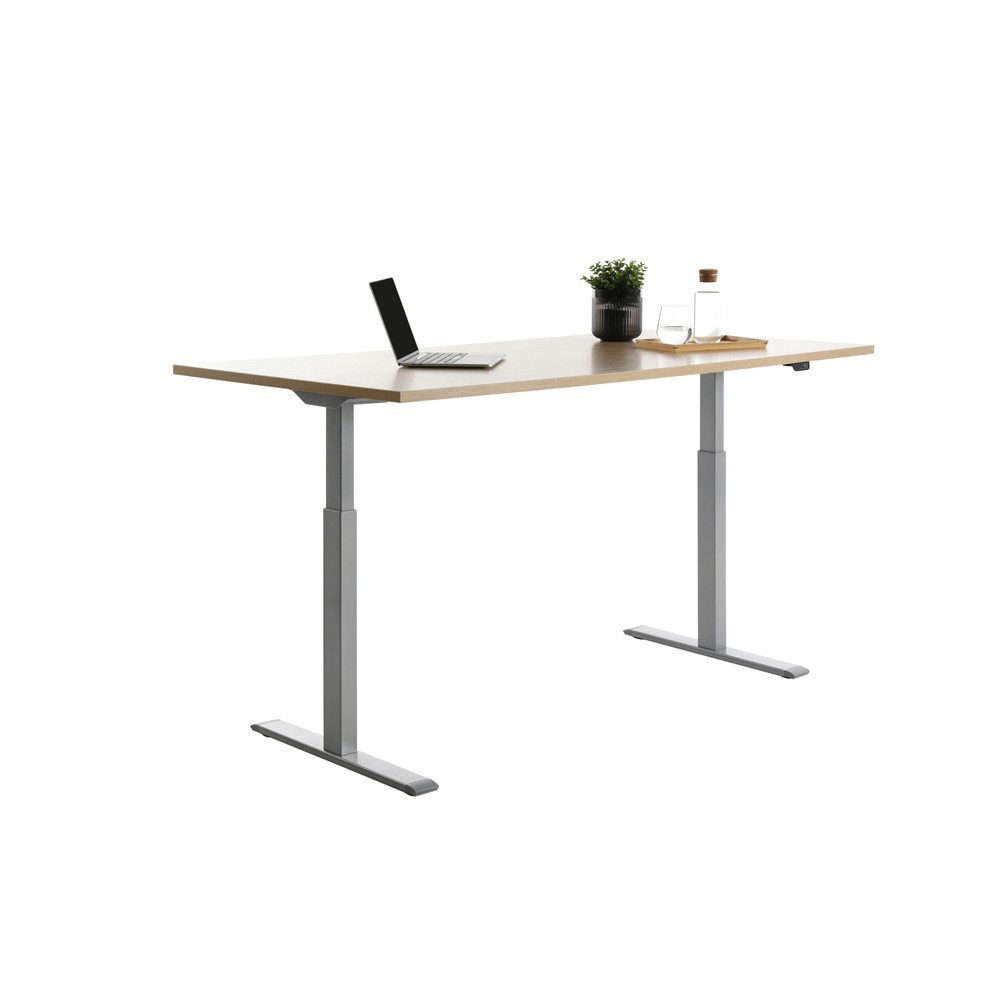 Produktabbildung Nr. 4: Topstar® Elektrisch höhenverstellbarer Schreibtisch E-Table, T-Fuß, BxT 1.800 x 800 mm, Ahorn/lichtgrau