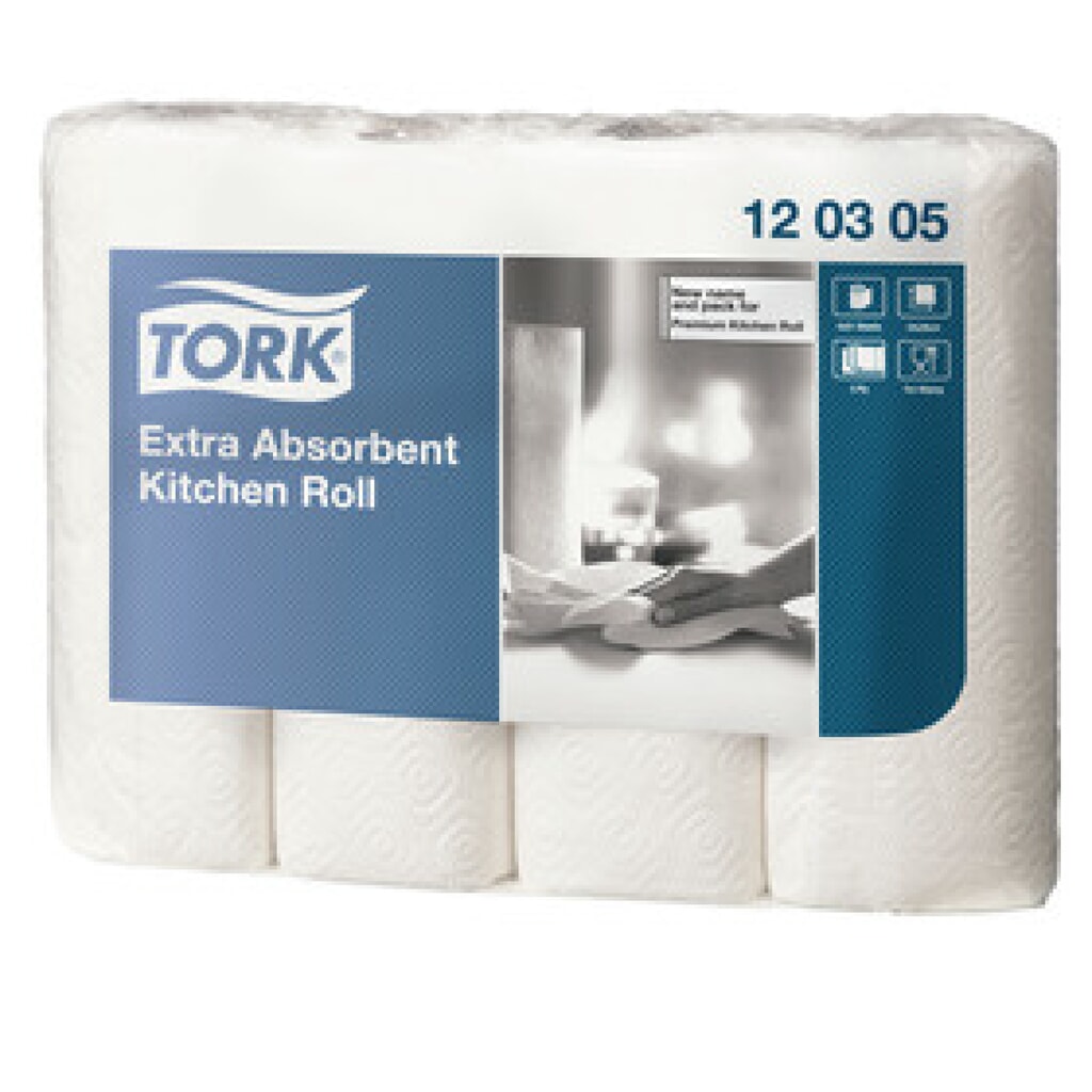 TORK® 120305 extra saugfähige Küchenrolle, 1 VE = 48 Rollen Produktabbildung: TORK® 120305 extra saugfähige Küchenrolle, 1 VE = 48 Rollen