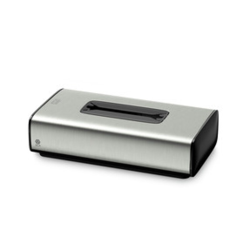 TORK® 460013 Edelstahl-Spender für Kosmetiktücher, Maße (BxHxT): 25,6 x 6,7 x 13,6 cm Produktabbildung: TORK® 460013 Edelstahl-Spender für Kosmetiktücher, Maße (BxHxT): 25,6 x 6,7 x 13,6 cm