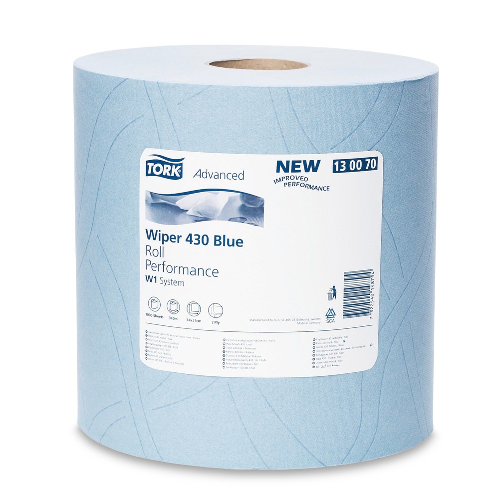 Zdjęcie produktu: TORK® bardzo mocne chusteczki, wys. x szer. 340 x 370 mm, 1 rolka, niebieski