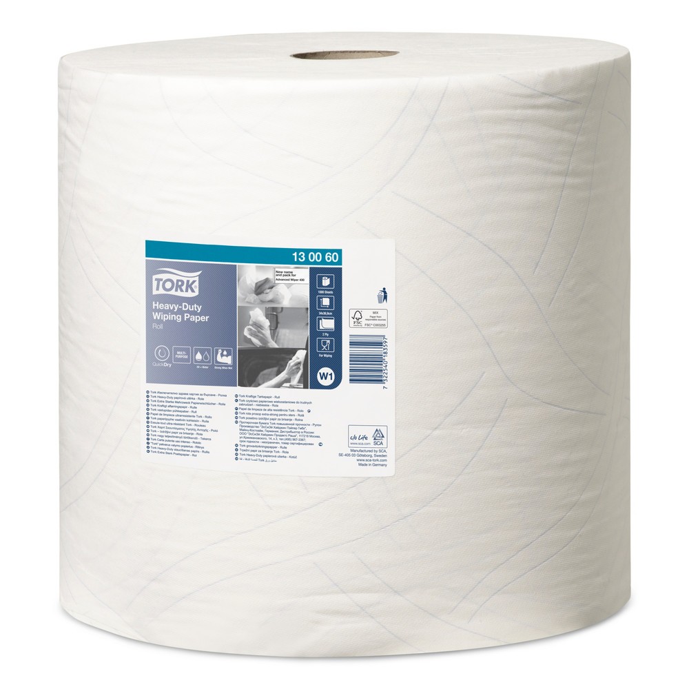 Zdjęcie produktu: TORK® bardzo mocne chusteczki, wys. x szer. 340 x 370 mm, 1 rolka, biały