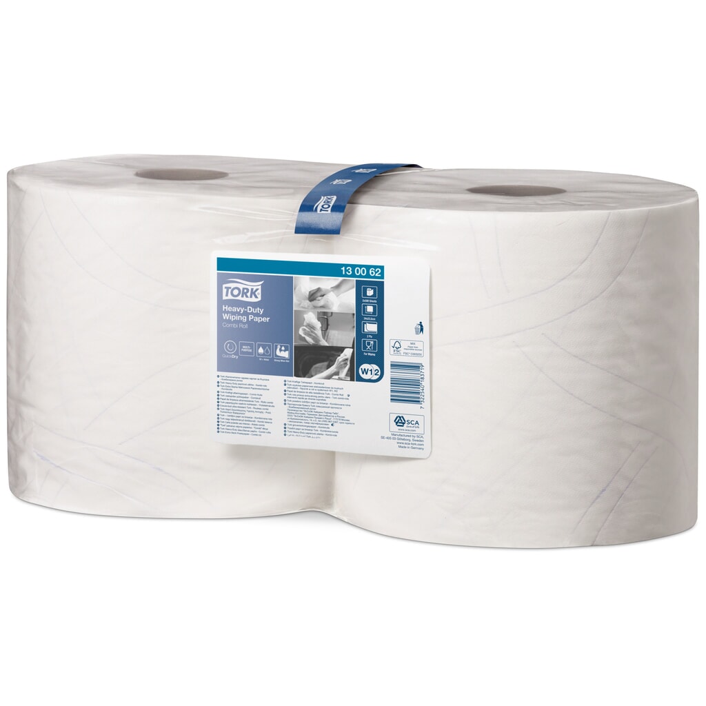 Produktabbildung: TORK® Wischtücher Extra Stark, HxB 340 x 235 mm, 2 Rollen, weiß