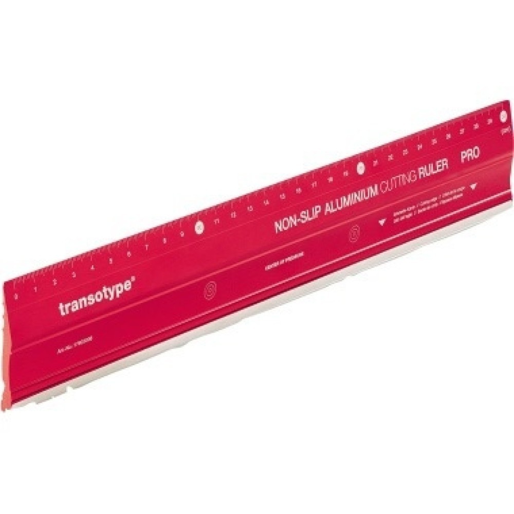 Produktabbildung: transotype Schneidelineal PRO 17803006 30x5cm Aluminium rot