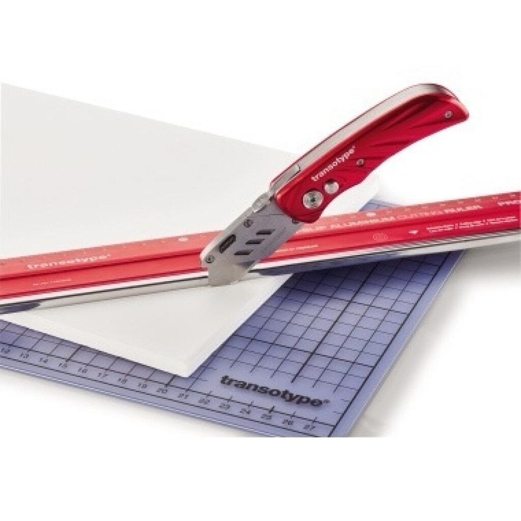 Produktabbildung Nr. 5: transotype Schneidelineal PRO 17803006 30x5cm Aluminium rot