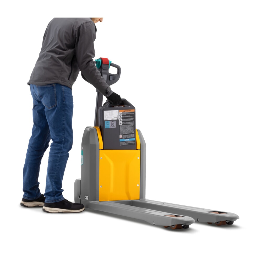 Número de imagen del producto 4: Transpaleta eléctrica Jungheinrich AME 15, capacidad de carga 1.500 kg, longitud de horquilla 1.150 mm, rodillos en tándem