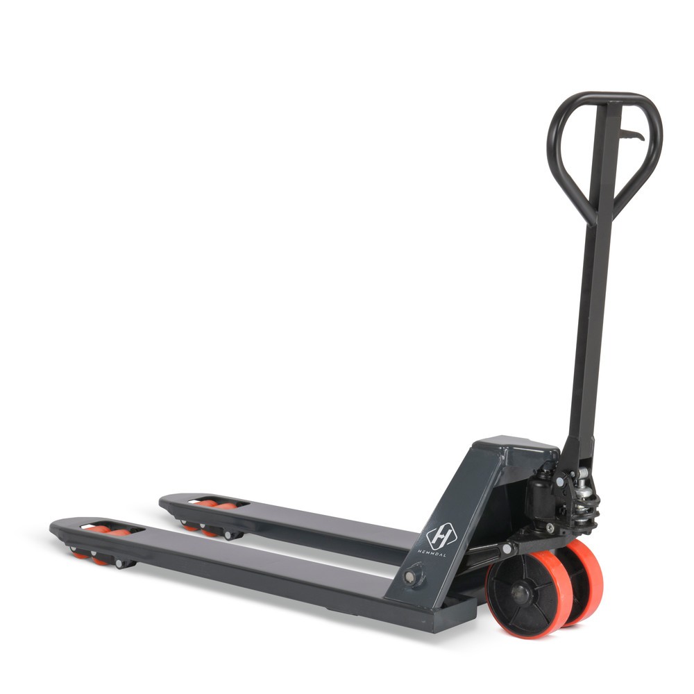 Número de imagen del producto 1: Transpaleta manual HEMMDAL PTM 2.0, capacidad de carga 2.000 kg, longitud de horquilla 1.150 mm, poliuretano, rodillos en tándem