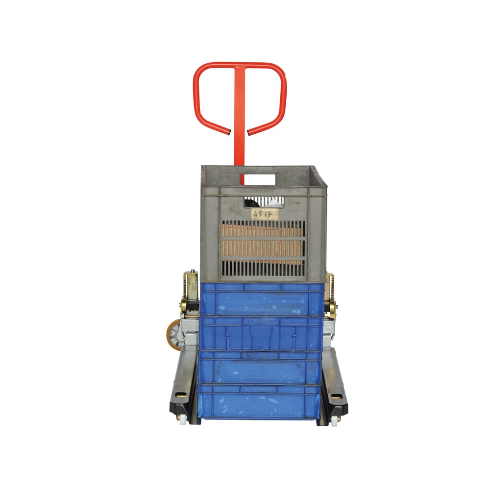 N° de l'image du produit 3 : Transpalette à géométrie variable PAL-BAC, capacité de charge 750 kg, longueur des fourches 825 mm