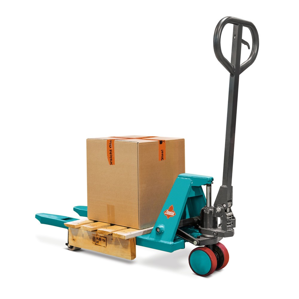 N° de l'image du produit 1 : Transpalette mini manuel Ameise® PTM 0.5 capacité de charge 500 kg, longueur des fourches 800 mm, polyuréthane / nylon