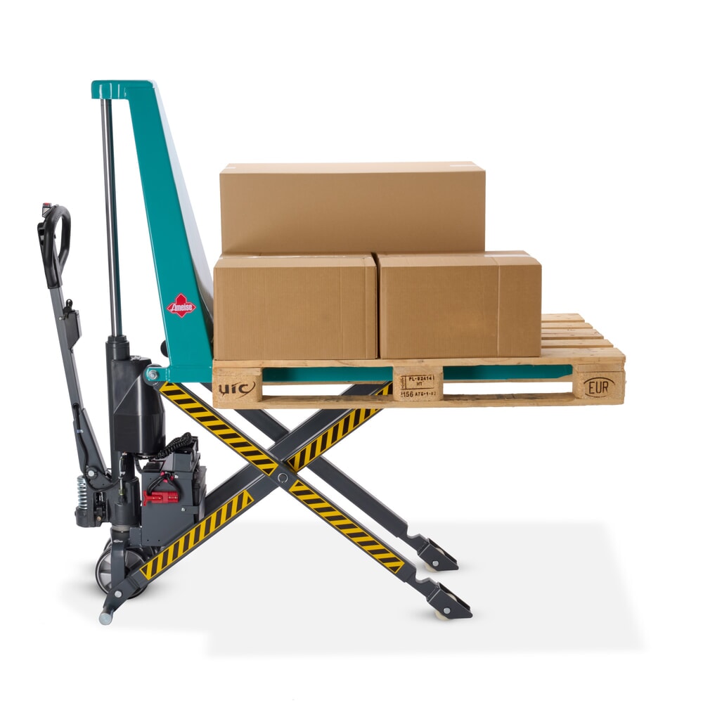 Immagine del prodotto n. 5: Transpallet a pantografo Ameise® PTM 1.0 elettro-idraulico, portata 1.000 kg, lunghezza forche 1.150 mm, in poliuretano/nylon