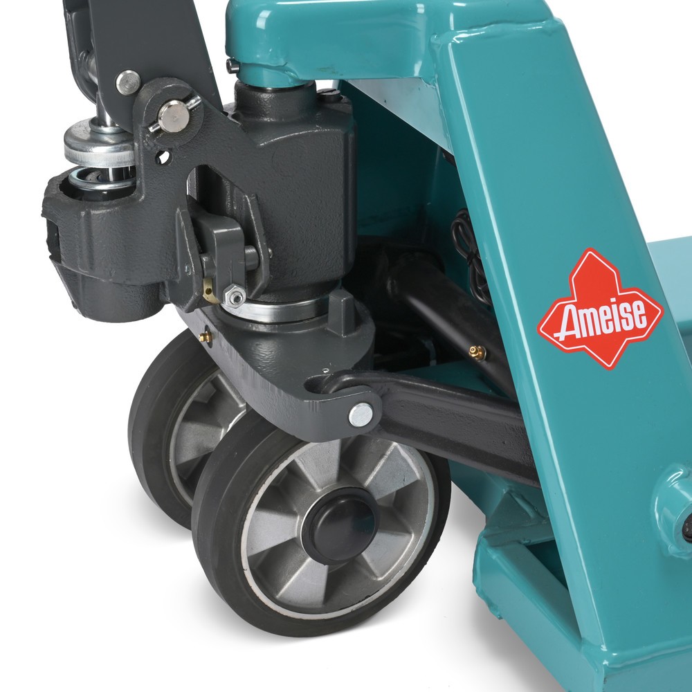Termékkép száma 8: Transpallet con bilancia  Ameise® PTM 2.0 Scale mérleges emelőkocsi kijelzővel a kezelőkarfejen, teherbírás 2000 kg, egyszeres görgők