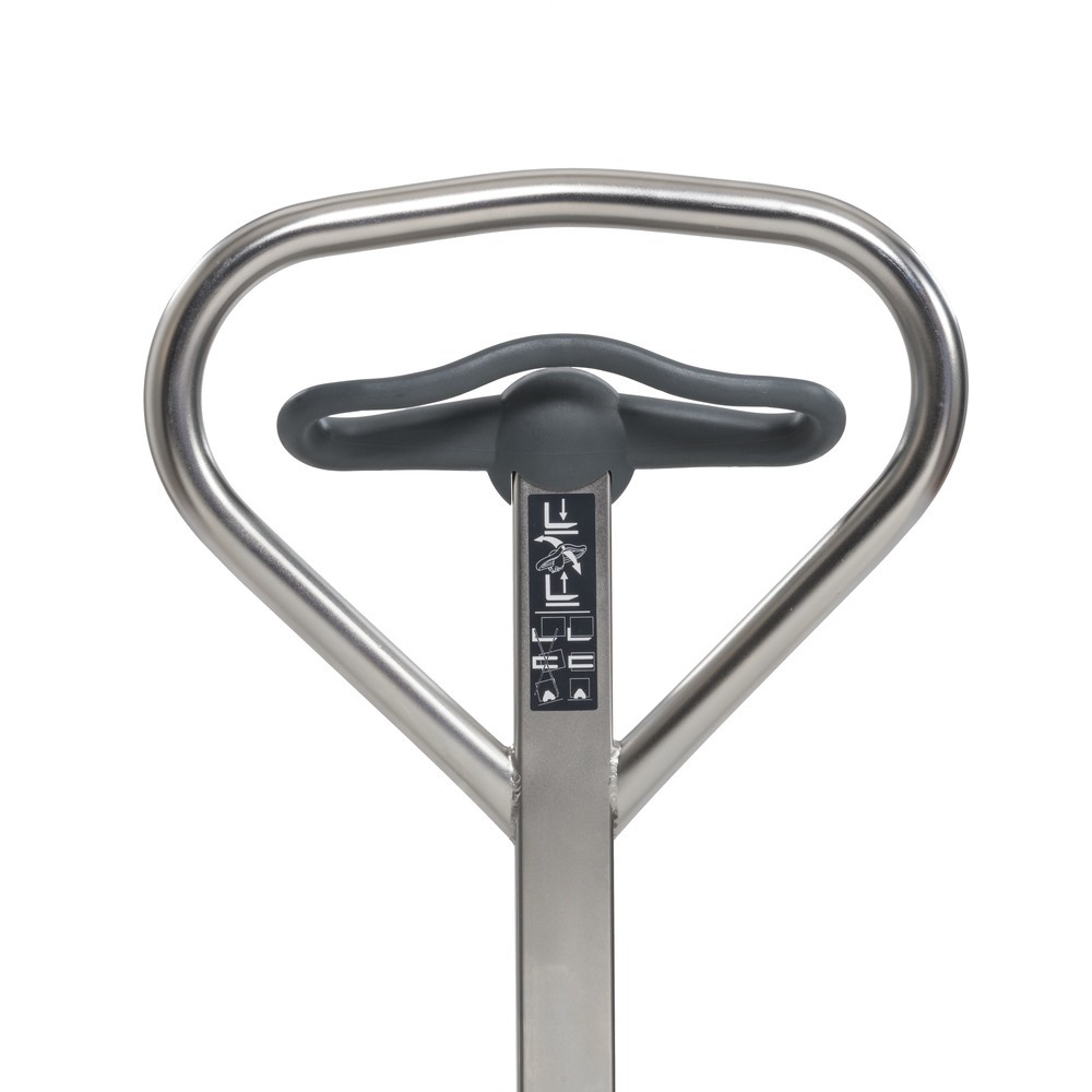 Immagine del prodotto n. 4: Transpallet manuale in acciaio inox Jungheinrich AM I20p, versione professionale, portata 2.000 kg, lunghezza forche 810 mm, nylon