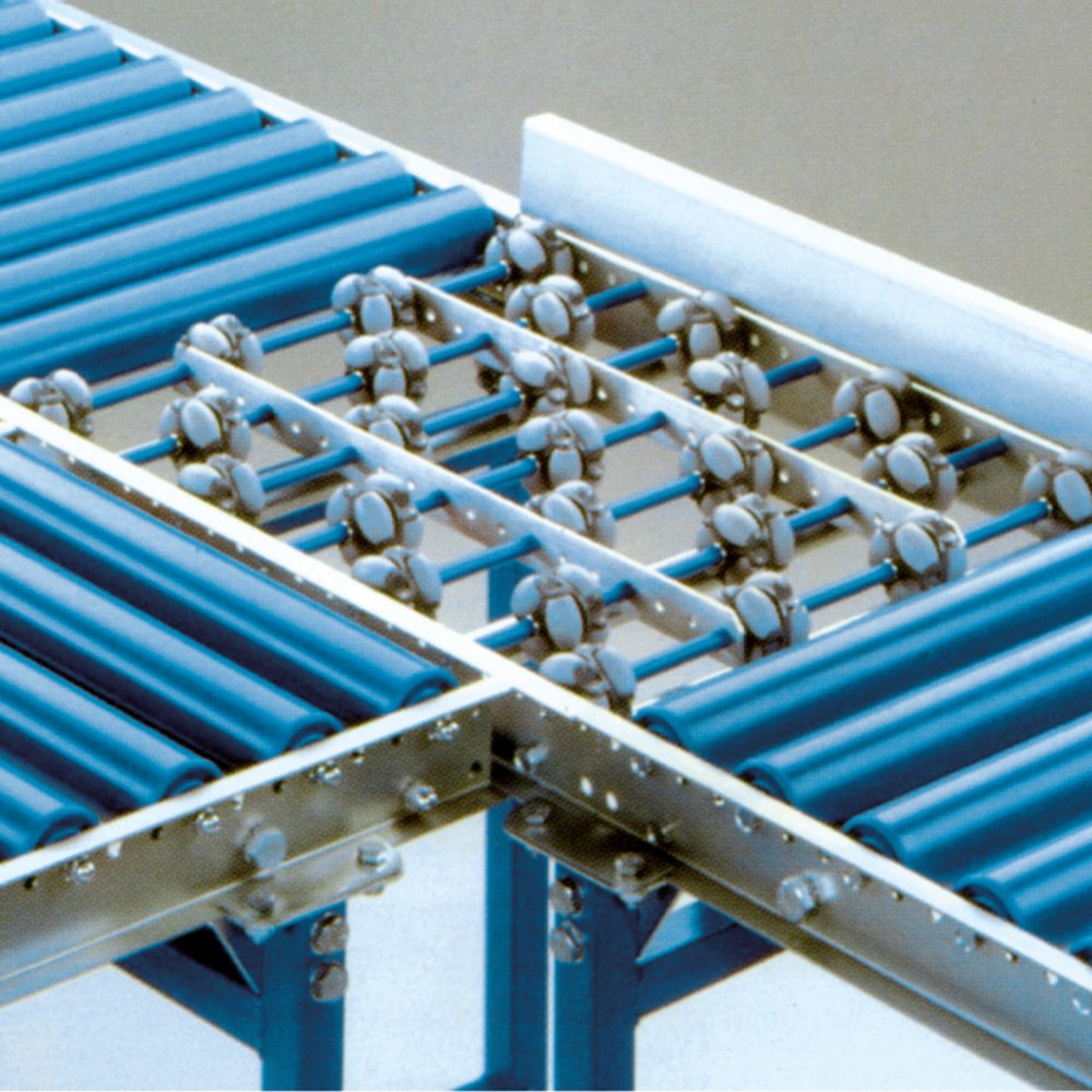 Número de imagen del producto 2: Transportador de rodillos pequeños omnidireccionales BLUME, L x An 1.000 x 400 mm, paso 200 mm