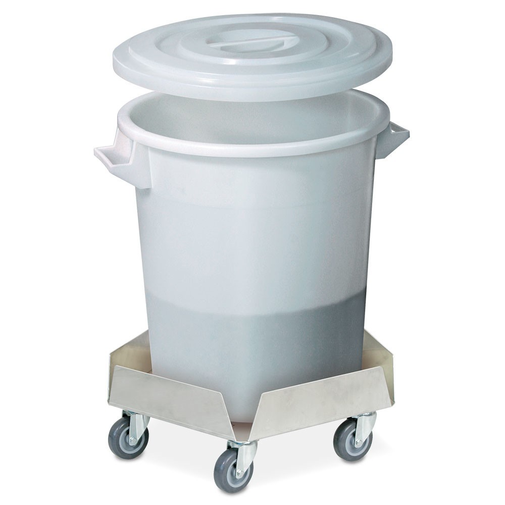 Produktabbildung Nr. 2: Transportroller für Rundtonnen bis 100 Liter, TK 250 kg, Edelstahl