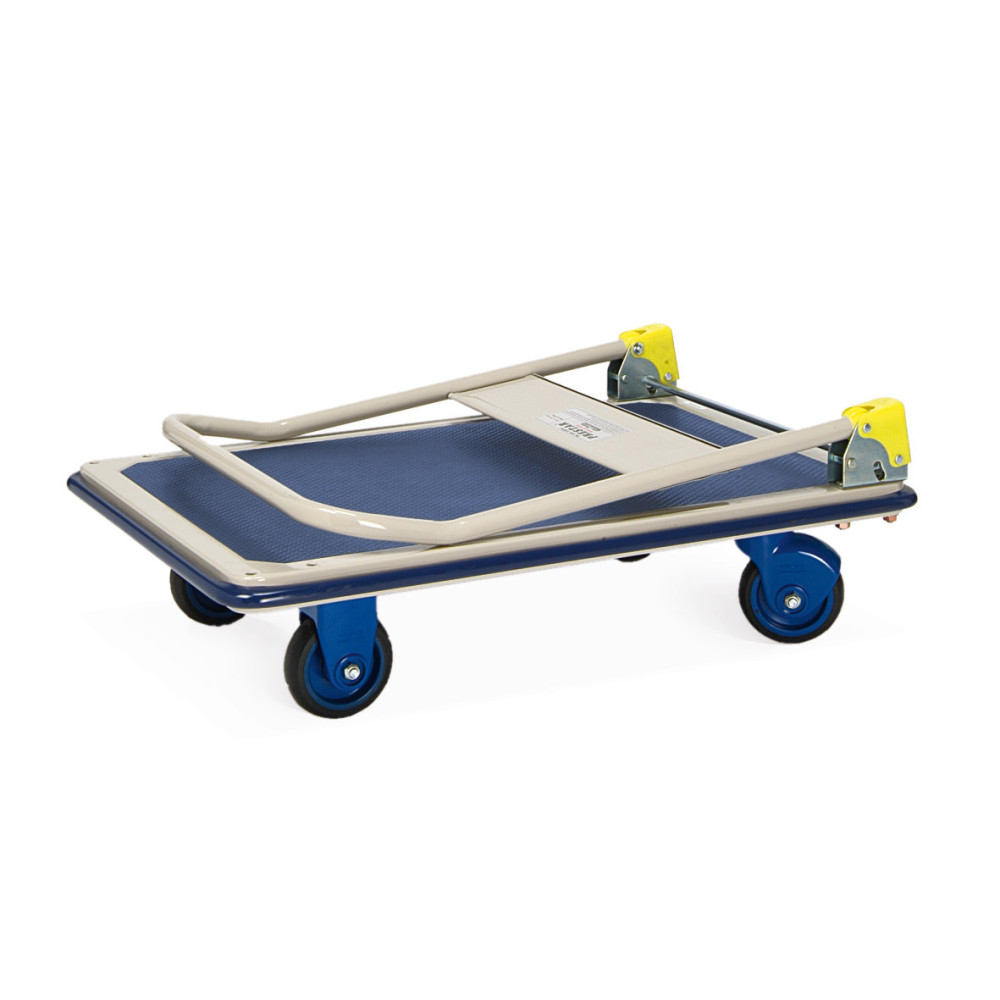 Produktabbildung Nr. 2: Transportwagen, verstärkte Stahlblech-Ladefläche, mit Schiebebügel, LF BxT 480 x 740 mm