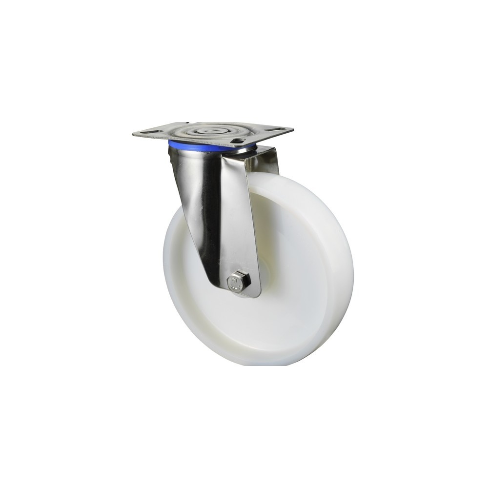 Product afbeelding: Transportwiel kunststof, zwenkwiel, glijlager, plaat, Ø x breedte 80 x 30 mm, draagvermogen 100 kg