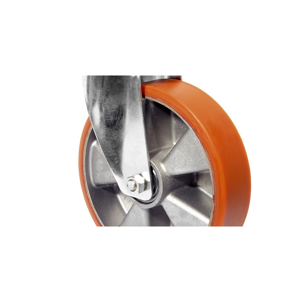 Product afbeelding: Transportwiel Prothane® gegoten polyurethaan, zwenkwiel, kogellager, plaat, Ø x breedte 80 x 20 mm, draagvermogen 120 kg