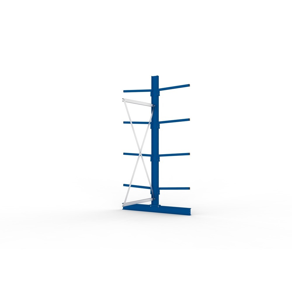 N° de l'image du produit 2 : Travée auxiliaire de rayonnage cantilever META, double accès, capacité de charge par bras 140 kg, H x l x P 2 500 x 1 030 x 1 420 mm