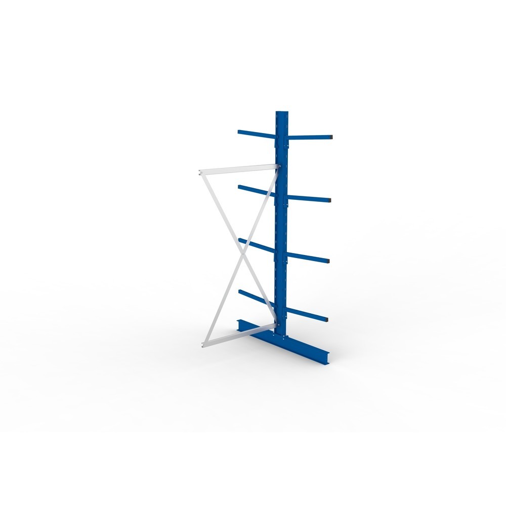 N° de l'image du produit 4 : Travée auxiliaire de rayonnage cantilever META, double accès, capacité de charge par bras 140 kg, H x l x P 2 500 x 1 030 x 1 420 mm