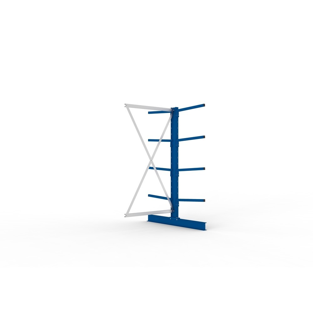 Illustration du produit: Travée auxiliaire de rayonnage cantilever META, double accès, capacité de charge par bras 140 kg, H x l x P 2 000 x 1 030 x 1 420 mm
