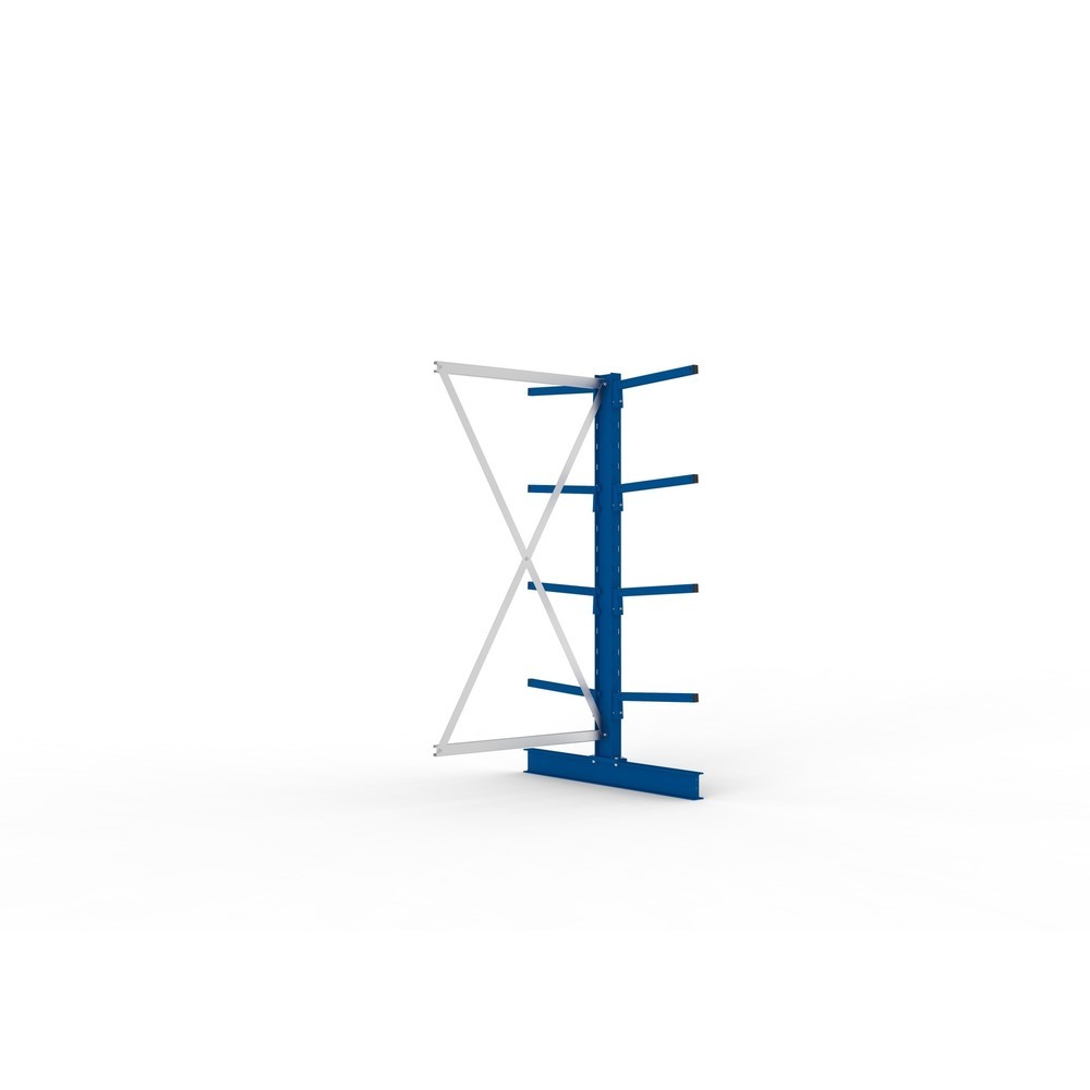 Illustration du produit: Travée auxiliaire de rayonnage cantilever META, double accès, capacité de charge par bras 175 kg, H x l x P 2 000 x 1 030 x 1 220 mm