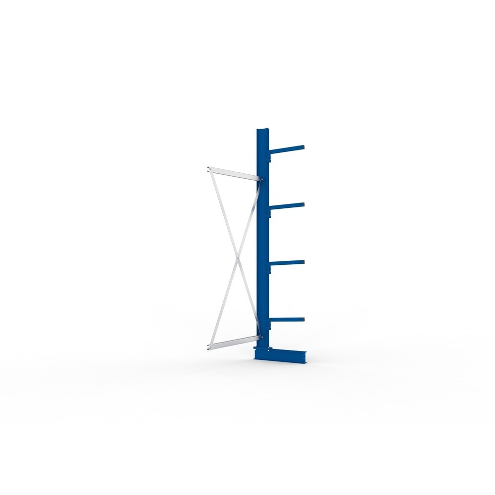 N° de l'image du produit 2 : Travée auxiliaire de rayonnage cantilever META, unilatéral, capacité de charge par bras 220 kg, H x l x P 2 500 x 1 030 x 610 mm