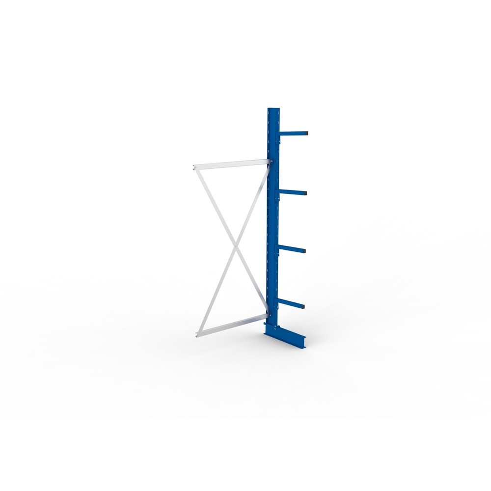 N° de l'image du produit 4 : Travée auxiliaire de rayonnage cantilever META, unilatéral, capacité de charge par bras 220 kg, H x l x P 2 500 x 1 030 x 610 mm