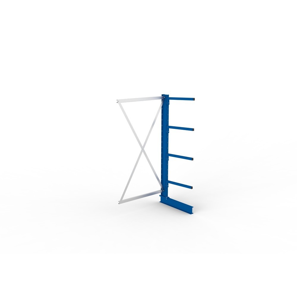 N° de l'image du produit 4 : Travée auxiliaire de rayonnage cantilever META, unilatéral, capacité de charge par bras 140 kg, H x l x P 2 000 x 1 094 x 810 mm