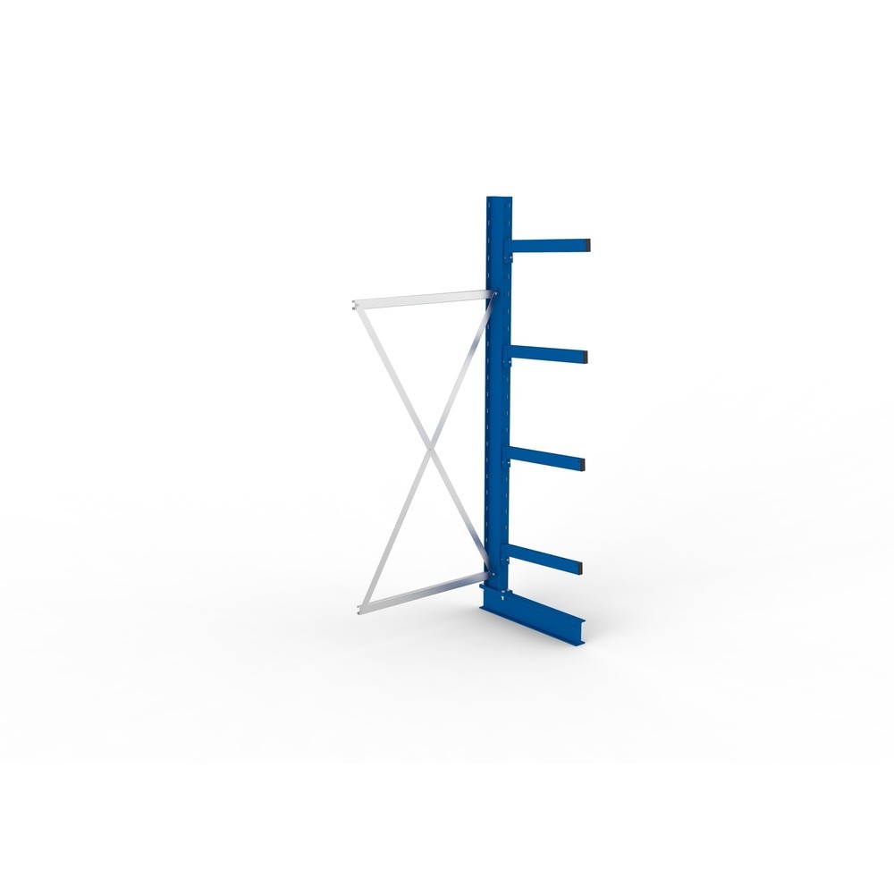 N° de l'image du produit 2 : Travée auxiliaire de rayonnage cantilever META, unilatéral, capacité de charge par bras 355 kg, H x l x P 2 500 x 1 030 x 830 mm