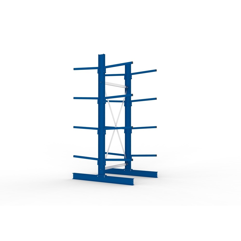 N° de l'image du produit 2 : Module de base de rayonnage cantilever META, double accès, capacité de charge par bras 140 kg, H x l x P 2 500 x 1 094 x 1 420 mm