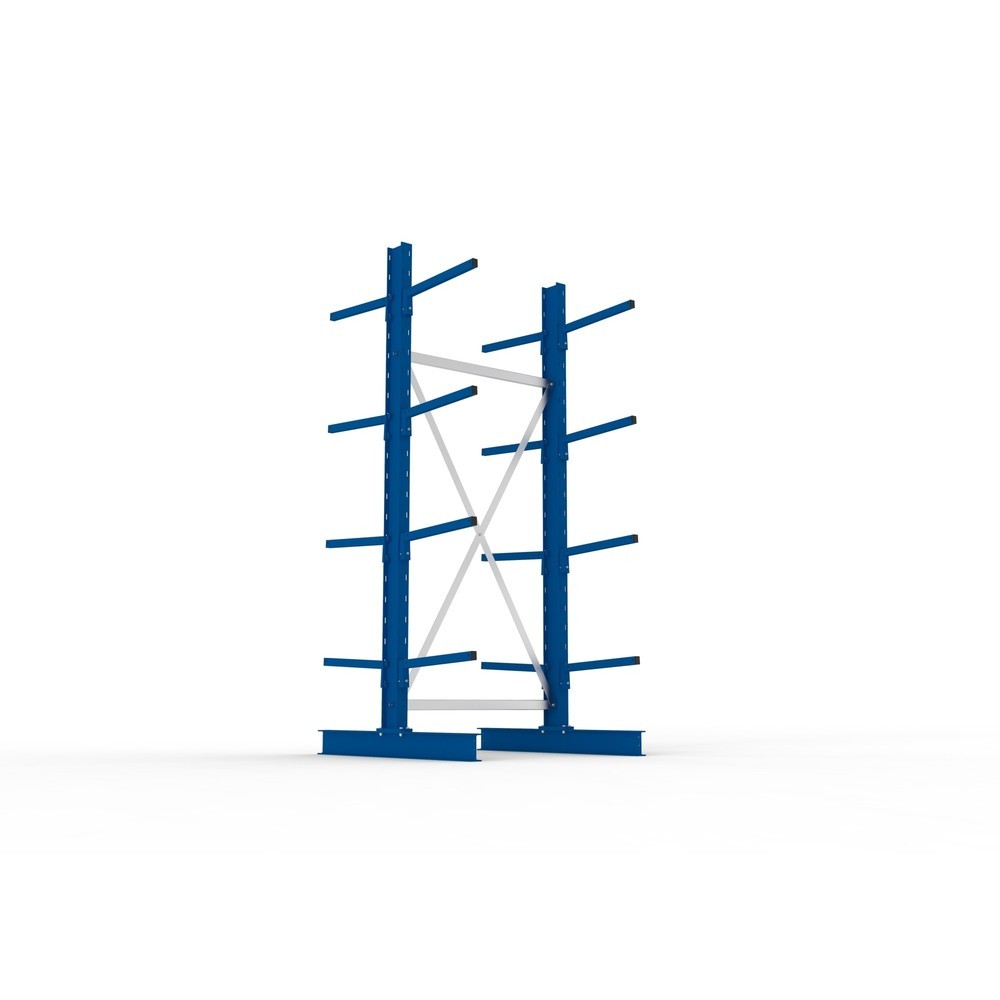 N° de l'image du produit 3 : Module de base de rayonnage cantilever META, double accès, capacité de charge par bras 175 kg, H x l x P 2 500 x 1 094 x 1 220 mm