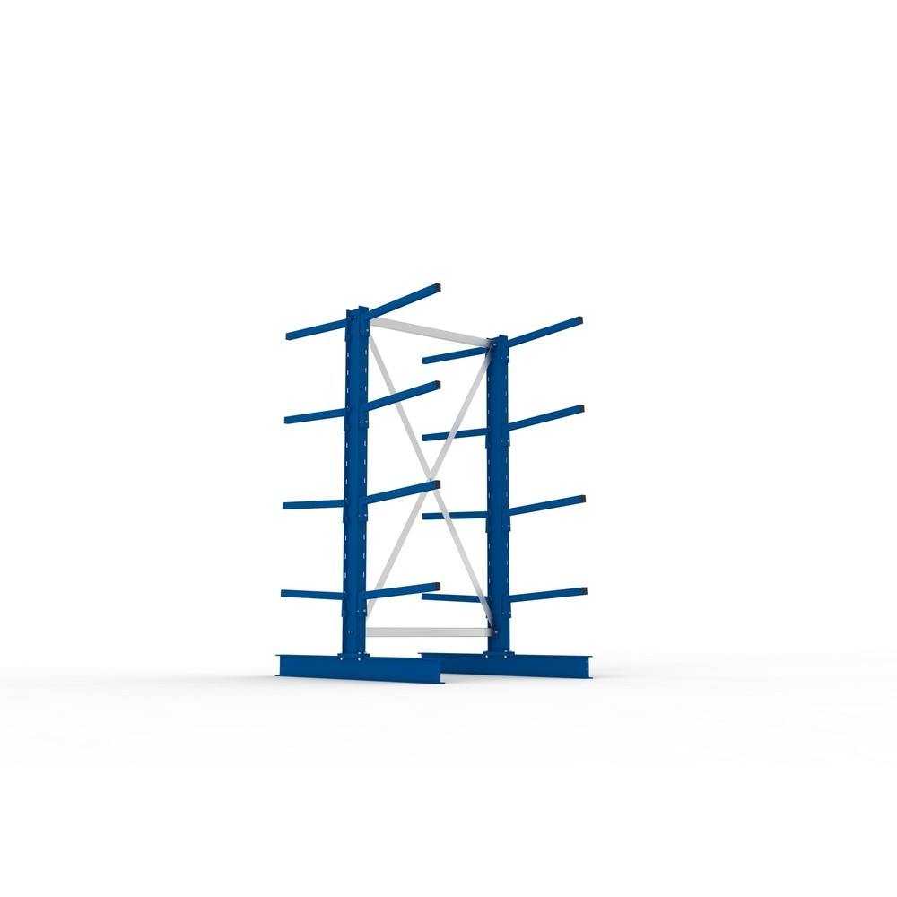 N° de l'image du produit 3 : Module de base de rayonnage cantilever META, double accès, capacité de charge par bras 140 kg, H x l x P 2 000 x 1 094 x 1 420 mm