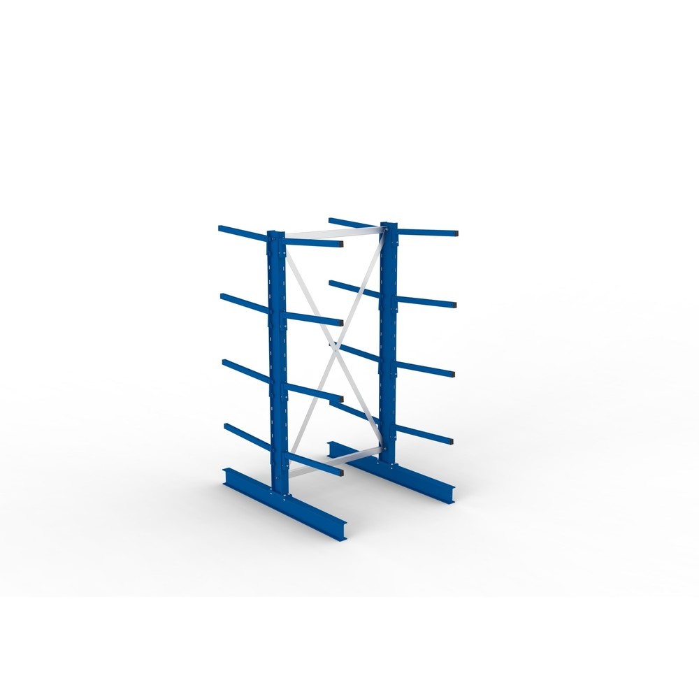N° de l'image du produit 4 : Module de base de rayonnage cantilever META, double accès, capacité de charge par bras 140 kg, H x l x P 2 000 x 1 094 x 1 420 mm