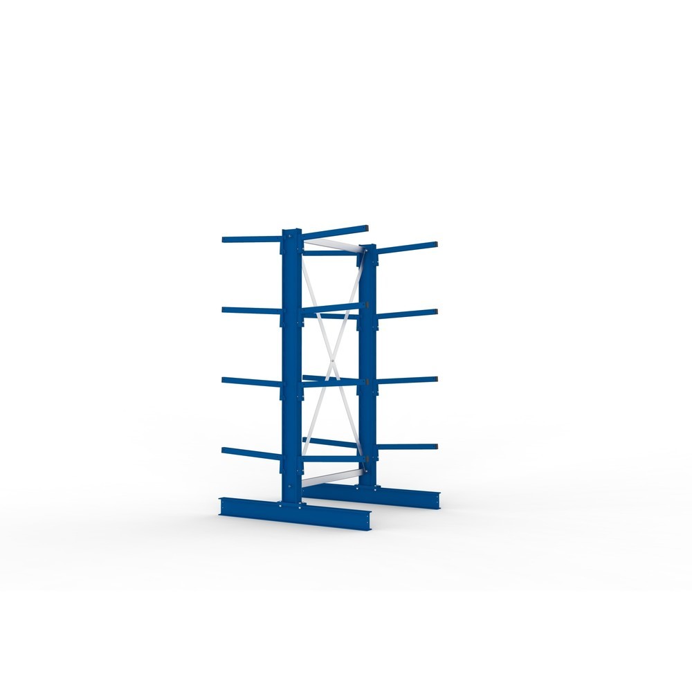 N° de l'image du produit 2 : Module de base de rayonnage cantilever META, double accès, capacité de charge par bras 175 kg, H x l x P 2 000 x 1 094 x 1 220 mm
